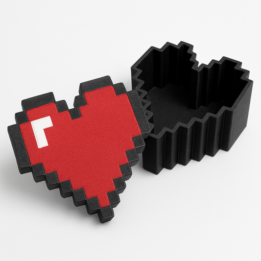 Pixel Heart Storage Box – Geeky Love in 3D!